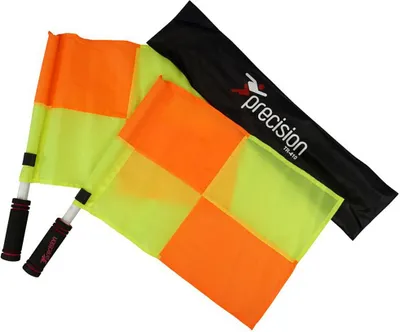 Produktbild von Precision Linienrichter Fahnen Set - orange gelb - Sportzubehör