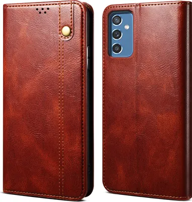 Produktbild von Galaxy A13 5G Hülle, Leder Flip Brieftasche Schutzhülle für Samsung Galaxy A13 5G Rot