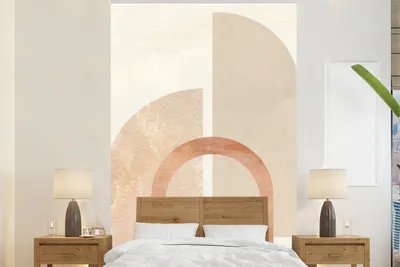 Produktbild von MuchoWow® Fototapete für Wohnzimmer oder Schlafzimmer Wandtapete Vinyl Motivtapete Marmor - Design - Rosa - 145x220 cm - Wanddekoration