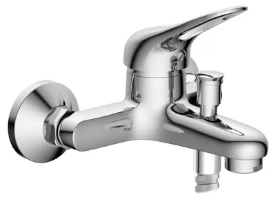 Produktbild von SCHÜTTE Wannenarmatur PORTO, Wasserhahn Bad, Einhebelmischer Chrom