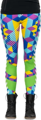 Produktbild von cosey - Neon Line Leggings (Einheitsgröße) - Design Neon Cubic