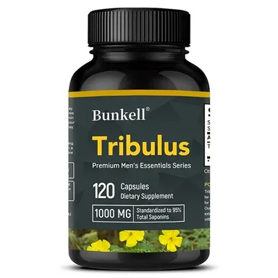 Produktbild von Tribulus Terrestris 95 % Extrakt 1000 mg (120 Kapseln) Nahrungsergänzungsmittel, Muskeln, Kraft, Stärke, Körpergesundheit, Libido, Männergesundheit