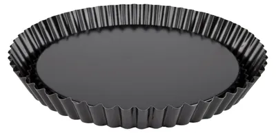 Produktbild von Obstkuchenform EUROHOME schwarze Backform mit Wellrand für Obstböden, Tortenform mit Antihaftbeschichtung, Blechform Ø 28cm
