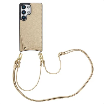 Image de Selencia Nova étui de téléphone avec cordon et porte-cartes pour le Samsung Galaxy S25 Ultra - Beige
