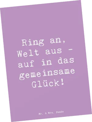 Produktbild von Mr. & Mrs. Panda Grußkarte Spruch Verlobung Glück - Lavendeltraum - Geschenk, gemeinsames, Liebe, Postkarte, bildkarte, Heiraten, Ansichtskarte, Geschenke, Kunstkarten