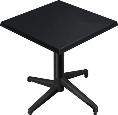 Produktbild von WAP | Bistro Außen Tisch | B:T:H 70 x 70 x 74 cm | Schwarz / Schwarz | Quadratisch | Bistro Tisch Gastro Tisch