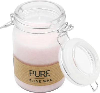 Produktbild von 100% PURE, vegane Kerze im Glas, Antikrosa, 100% natürliches Olivenwachs, 120/70 mm, Brenndauer ca. 30h