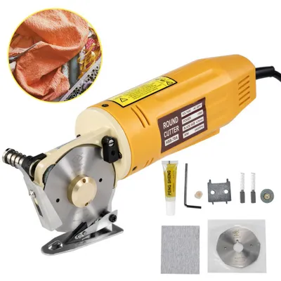Produktbild von Elektrischer Tuchschneider 70mm Rotary Klingenstoff Schneidemaschine mit Klinge für Baumwolle Wolle Leinen Leder usw