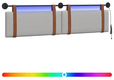 Produktbild von Hängendes Kopfteil Mit LED Licht Wolkengrau Antikes PU