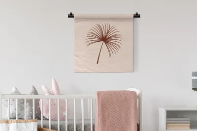 Produktbild von MuchoWow® Wandteppich Wandbehang Sommer - Pflanze - Pastell 60x60 cm Tapisserie Dekoration Wandtuch - Dekorationen - Wand Decke