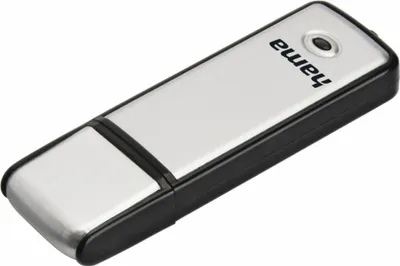 Produktbild von Hama USB-Stick Fancy, USB 2.0, 64 GB, Schwarz/Silber