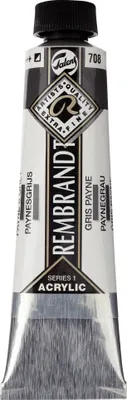 Produktbild von Rembrandt Acrylfarbe Tube 40 ml Paynegrau 708