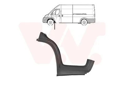Produktbild von VAN WEZEL 1651103 Schweller Reparaturblech Einstiegblech Links für FIAT Ducato Kastenwagen (250, 290) Ducato Bus (250, 290) für CITROËN JUMPER Kasten