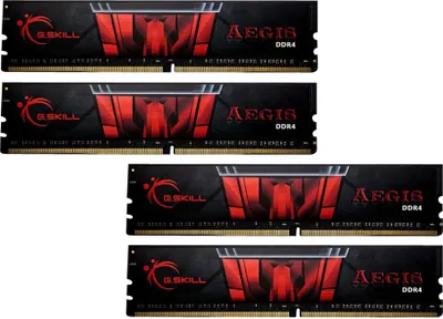 Produktbild von G.Skill Aegis F4-3200C16Q-32GIS, 32 GB, 4 x 8 GB, DDR4, 3200 MHz, 288-pin DIMM