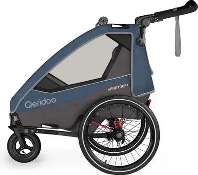 Produktbild von - Qeridoo Kinderfahrradanhänger Sportrex1 Limited Edition Jeans Blue