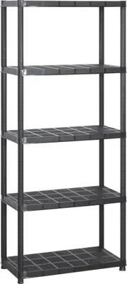 Obrázok produktu pre vidaXL Úložný regál s 5 policami čierny 284x38x170 cm plast