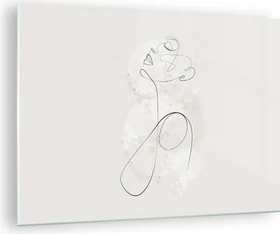 Produktbild von Bilder auf glas - Einteilig - Frau eins Linie - 70x50cm - Glasbilder - Wandbilder - Bilder - zum Aufhängen bereit - Wanddekoration aus Glas - Glas Bilder - Wandbild auf Glas - GAA70x50-4576