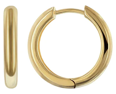 Produktbild von trendor 21730 Klapp-Creolen Ohrringe 925 Silber Vergoldet Poliert ⌀ 17,3 mm
