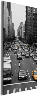 Produktbild von Wallario Premium Leinwandbild New York Yellow Taxi I in Größe 60 x 150 cm
