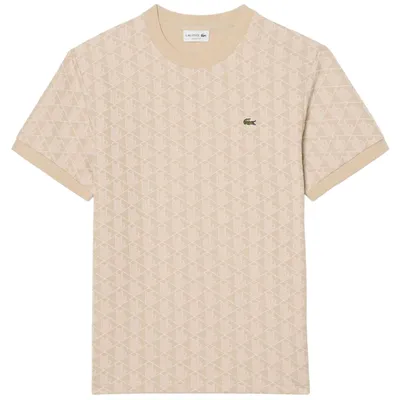 Obrázok produktu pre Tričko Lacoste Camiseta Lacoste Monogram Jacquard manga corta beige blanco pre Uni