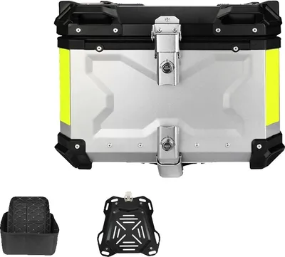 Zdjęcie produktu dla Tylny kufer motocyklowy, pojemność 45 l, wodoodporna konstrukcja, 45 l X srebrny