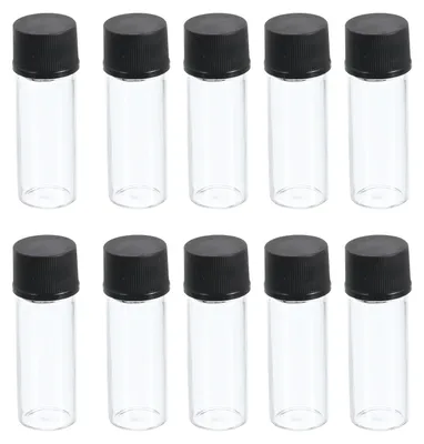 15er-Pack 2 ml Glasflaschen mit Schraubdeckel, transparent