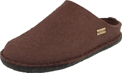 Produktbild von Haflinger Damen Herren Hausschuhe Pantoffeln Filz Flair Soft 311010, Größe:46 EU, Farbe:Braun