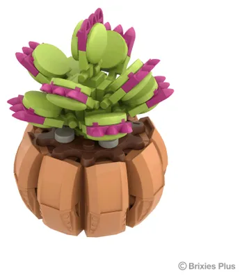 Produktbild von Brixies Bauset Blume Venus Mini Bausteine 119 Stück kreatives Spielzeug