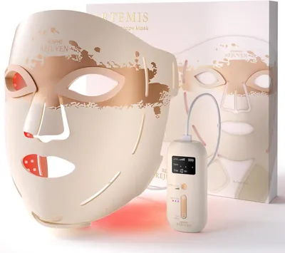 Immagine prodotto di Maschera facciale LED RENPHO con 324 chip LED, regalo per la Festa della Mamma, maschera facciale a luce rossa con NIR a 850 nm, maschera facciale LED con 3 modalità