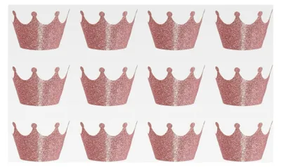 Produktbild von 12er Set Cupcake-Wrappers aus Papier - Muffin-/Kuchenförmchen Halter für Hochzeiten und Geburtstagsfeiern (Pink)
