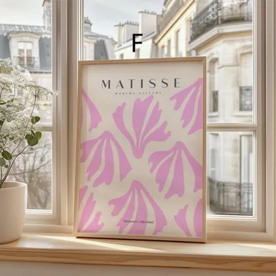Produktbild von Matisse Poster · Geschenkidee · Abstrakte Formen Matisse Scherenschnitt Kubistische Porträts · Dekoprint ohne Rahmen · Motiv F · 50 × 70 cm