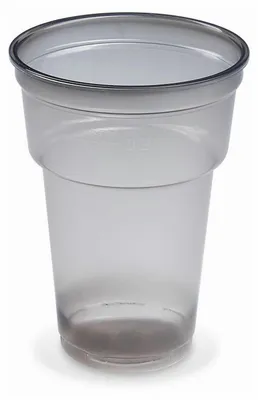 Produktbild von 200x Mehrwegbecher Pfandbecher rauch-grau transparent PP Eichstrich 0,2 l Ø 7,8 cm