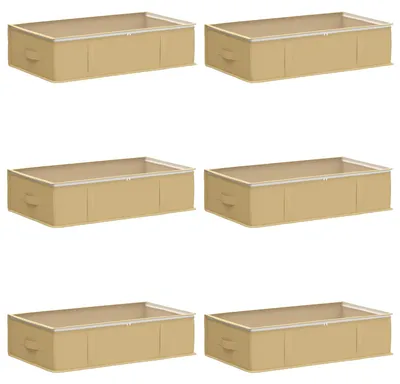 Produktbild von vidaXL Aufbewahrungsbox mit transparentem Oberfenster 6 Stk. 50,4 L