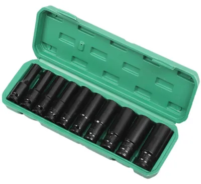 Image de Jeu de vis à frapper, conception télescopique réglable, acier hautement allié durable, vert