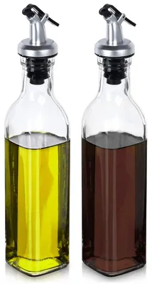 Obrázok produktu pre Vilde | Súprava dvoch fliaš na olej a ocot, objem 250 ml - s odmerkou - sklenené dózy