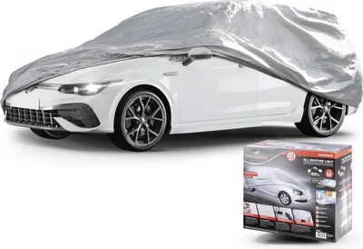 WALSER Abdeckplane Auto All Weather Light, Abdeckplane wasserdicht, 100% wetterfeste Auto Abdeckplane, Autoabdeckung Outdoor, Auto Abdeckplane wasserdicht, Autogarage, Vollgarage Kombi M grau
