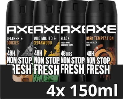 Produktbild von Axe Geschenkset Der perfekte Duft Pflegeset mit 4x Bodyspray (4x 150 ml) 1 Stück