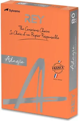 Obrázok produktu pre Farebný papier Rey Adagio intenzívna sýtosť, 500 listov, oranžový
