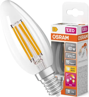 Zdjęcie produktu dla LEDVANCE 4058075435490, 4 W, 40 W, E14, 470 lm, 15000 h, Ciepłe białe
