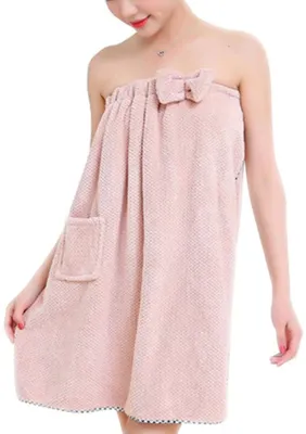 Produktbild von Saunakilt Damen Mädchen Sauna Kilt Mit Klettverschluss Tasche Saunamantel Gummizug Saunatuch Pool Badezimmer Saunahandtuch Frauen Badetuch Baderock Frottee Morgenmantel Weich Handtuch