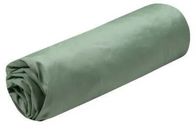 Imagen del producto de Sábana bajera de algodón con goma elástica, modelo ELYSEE, color verde, 140 x 200 cm