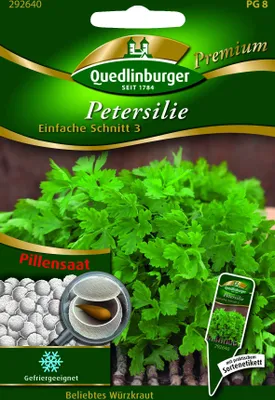 Produktbild von Pillensaat Petersilie Einfache Schnitt 3 | Petersiliensamen von Quedlinburger