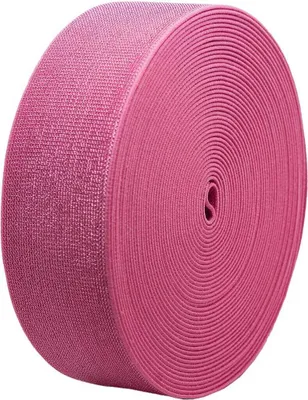Produktbild von 10m edles Glitzer-Gummiband elastisches Glitzerband Gummilitze Flachstrickgummi Variantenwahl, Größe:50mm, Farbe:pink