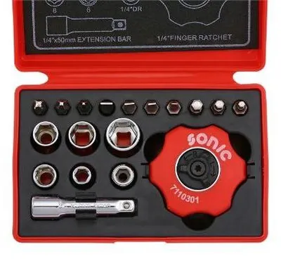 Produktbild von SONIC Werkzeug-Set 101901 Chrom-Vanadium-Stahl