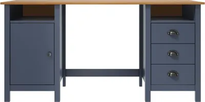 Obrázok produktu pre vidaXL Písací stôl Hill Grey 150x50x74 cm Masívne borovicové drevo