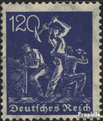 Produktbild von Briefmarken Deutsches Reich 1921 Mi 188, seltenes Wasserzeichen 2, Waffeln postfrisch Verschiedene Zeichnungen