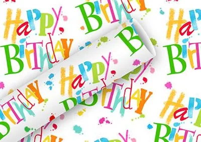 Produktbild von Braun + Company 1353-17429, Geschenkpapier, Mehrfarbig, Abbildung, Papier, Geburtstag, Erwachsene/Kinder