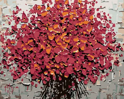 Produktbild von Zuty - Malen nach Zahlen - ROTE BLÜTEN, 40x50 cm, ohne Keilrahmen