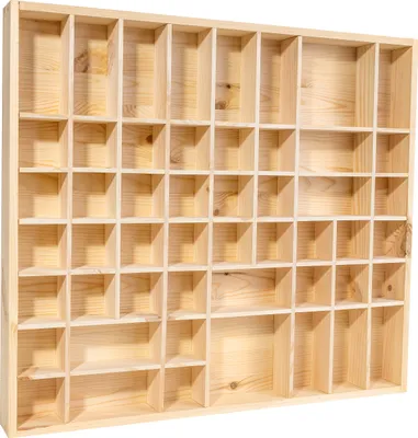 Image de Creative Deco Vitrine Murale Petite Etagere - 51 Compartiments - 52 x 46 x 5 cm