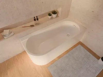 Produktbild von Badewannen Set OTTOFOND Mirador 170 x 75 cm Rundung rechts Montage linke Ecke weiß 703961